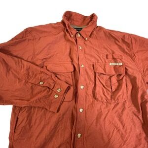 Exofficio Long Sleeve Fishing Shirt Mens 2XL Button Front Vented Pockets Utility